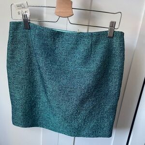 Elie Tahari Iridescent Teal Mini Skirt Size 6